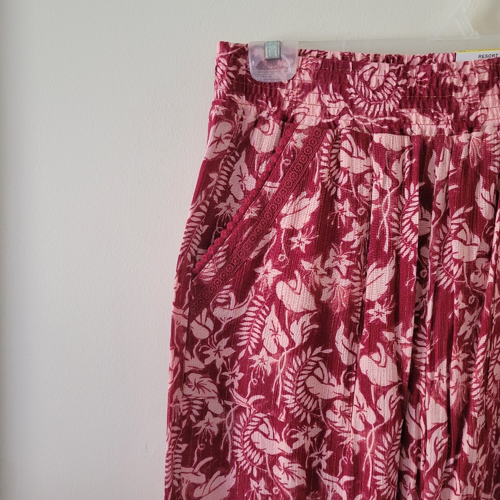 INC International Concepts Botanical Print Wide Leg Pants New - Picture 4 of 11